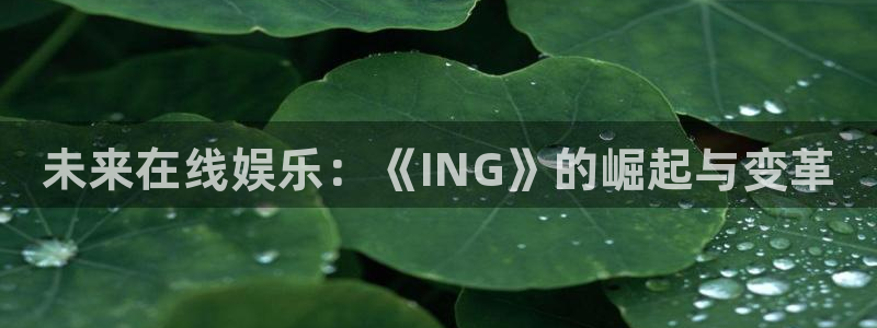 奇亿娱乐科技：未来在线娱乐：《ING》的崛起与变革